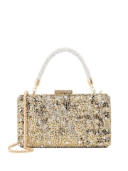 Dune London Metallic Beauti Clutch Bag - Image 1 of 5