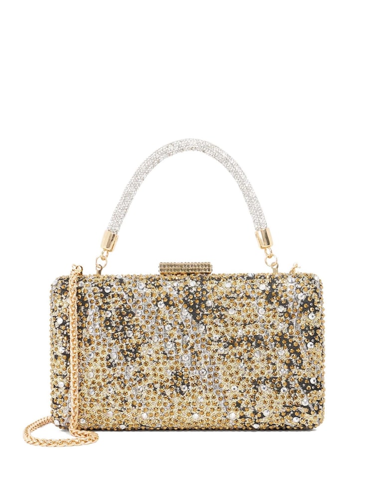 Dune London Metallic Beauti Clutch Bag - Image 1 of 5