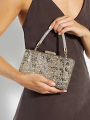 Dune London Metallic Beauti Clutch Bag - Image 5 of 5
