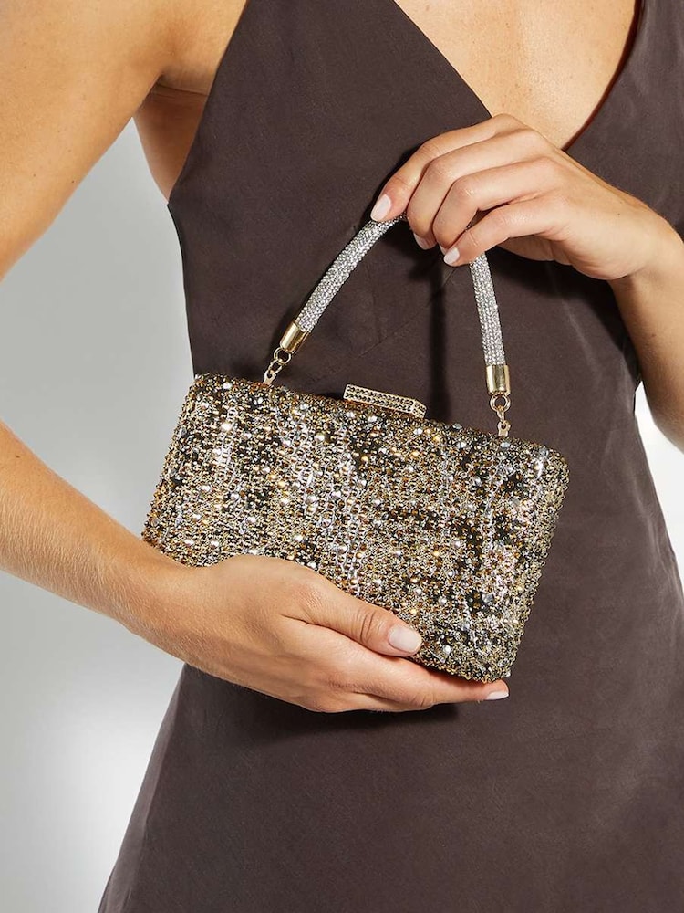 Dune London Metallic Beauti Clutch Bag - Image 5 of 5