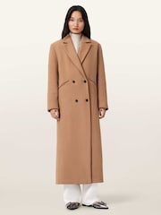 AllSaints Brown Nellie Coat - Image 1 of 6