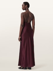 AllSaints Red Alexia Maxi Dress - Image 2 of 5