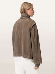 AllSaints Brown Clay Suede Jacket - Image 5 of 7