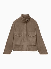 AllSaints Brown Clay Suede Jacket - Image 7 of 7