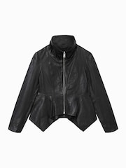 AllSaints Black Grace Biker Jacket - Image 7 of 7