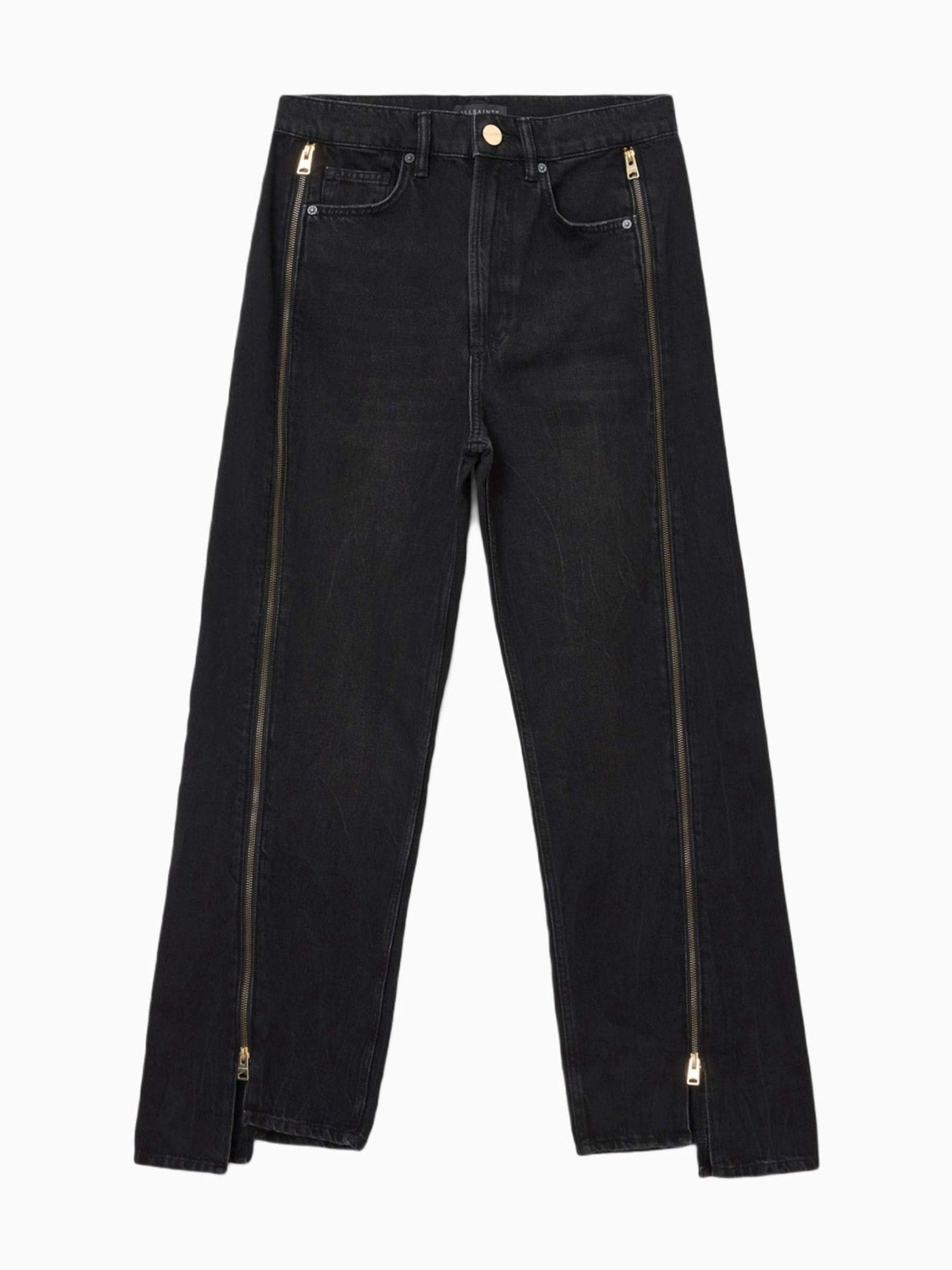 Buy AllSaints Black Frankie Zip Jeans from the Next UK online shop