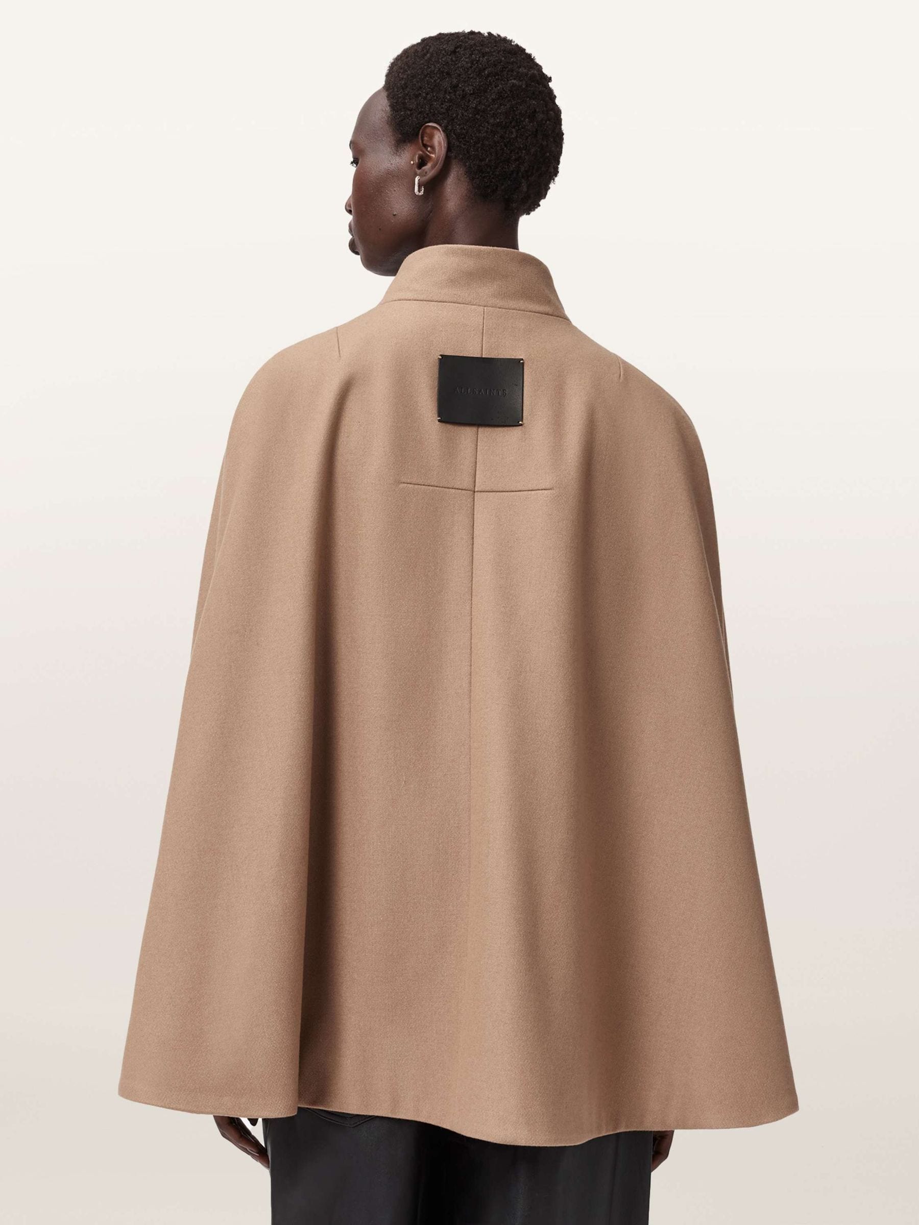 Buy AllSaints Brown Lunis Cape Coat from Next USA