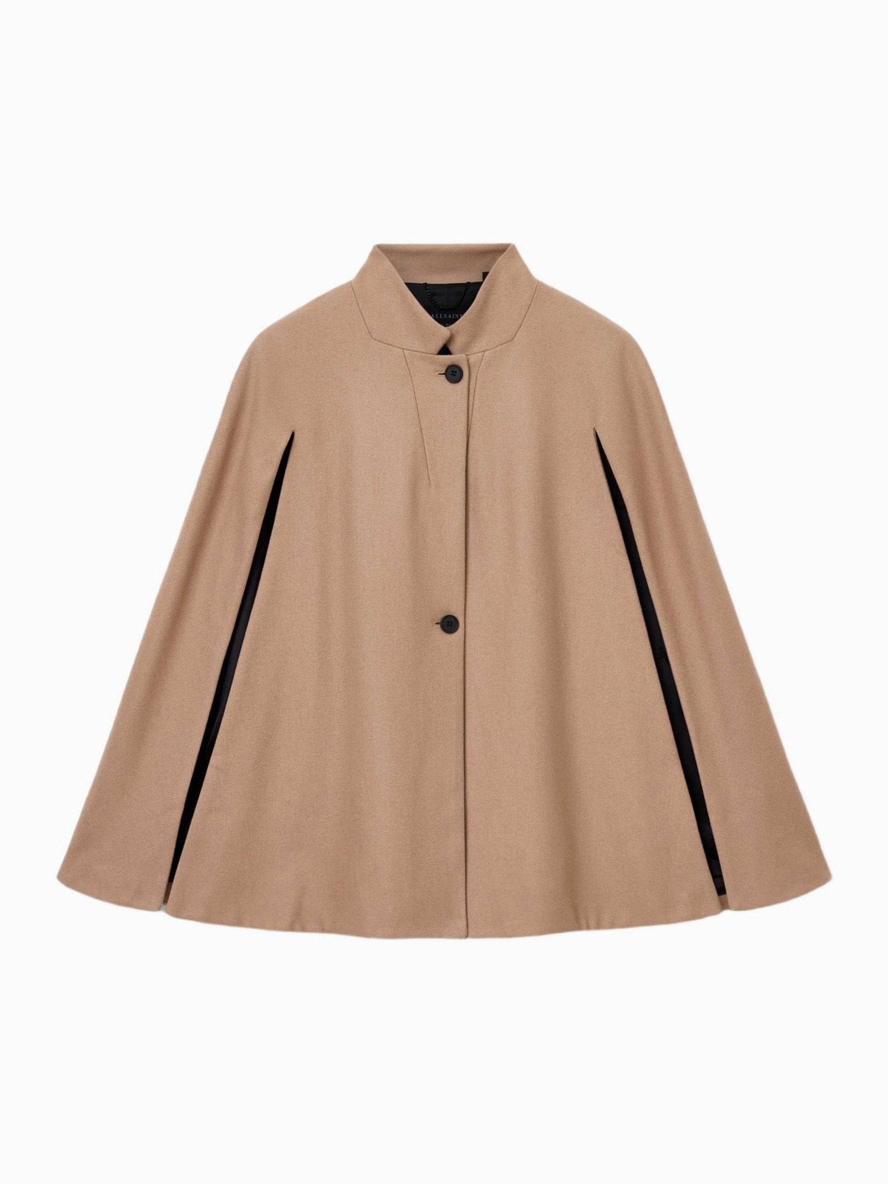 Buy AllSaints Brown Lunis Cape Coat from Next USA