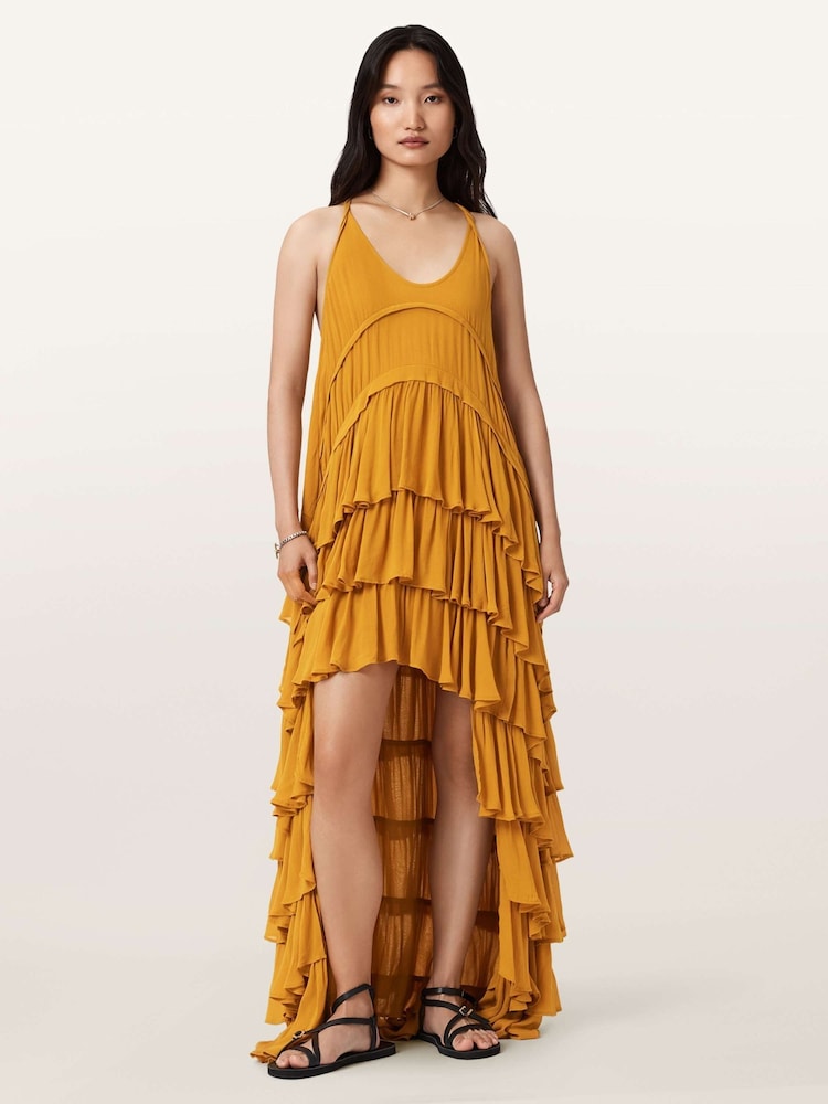 AllSaints Yellow Cavarly Dress - Image 1 of 5