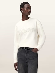 AllSaints White Sprinkle Etta Sweatshirt - Image 1 of 7