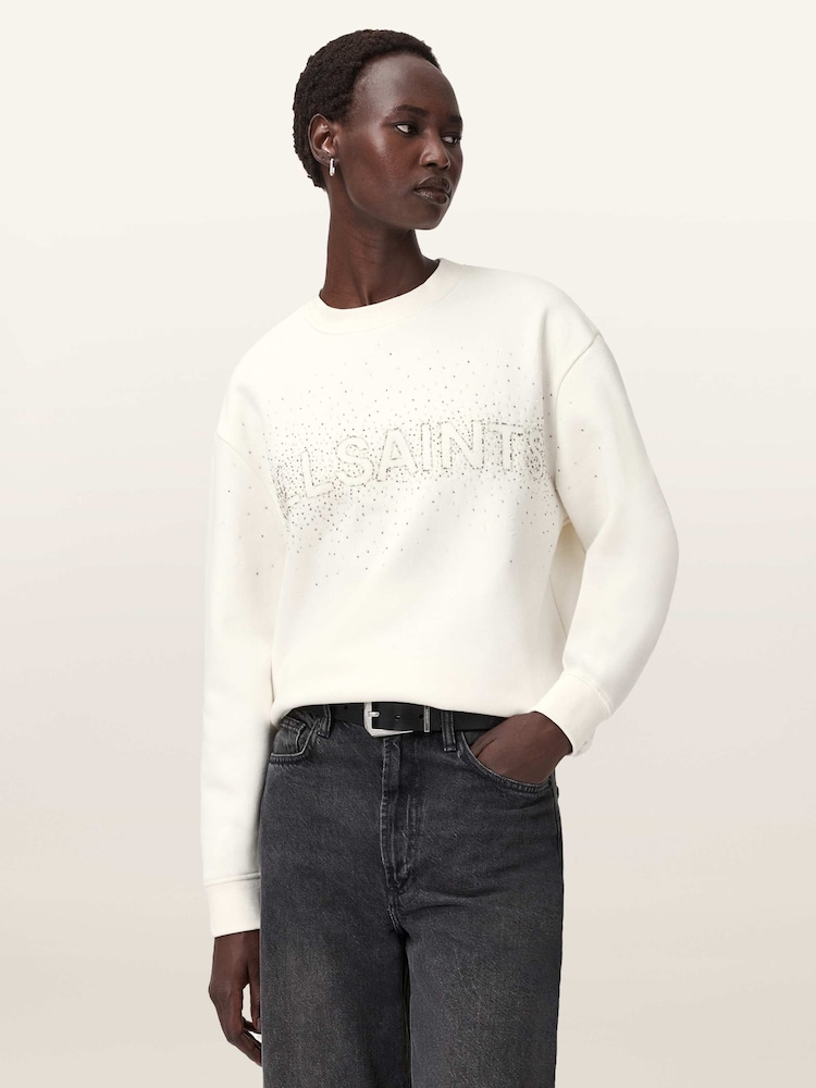 AllSaints White Sprinkle Etta Sweatshirt - Image 1 of 7