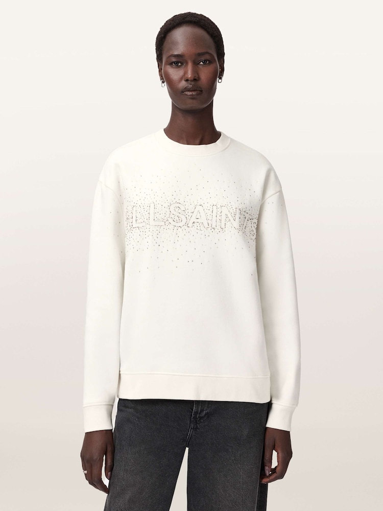 AllSaints White Sprinkle Etta Sweatshirt - Image 2 of 7