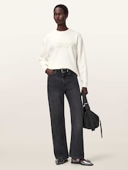 AllSaints White Sprinkle Etta Sweatshirt - Image 6 of 7