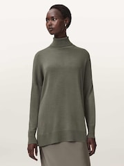AllSaints Green Juno Dress - Image 1 of 7