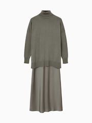 AllSaints Green Juno Dress - Image 7 of 7