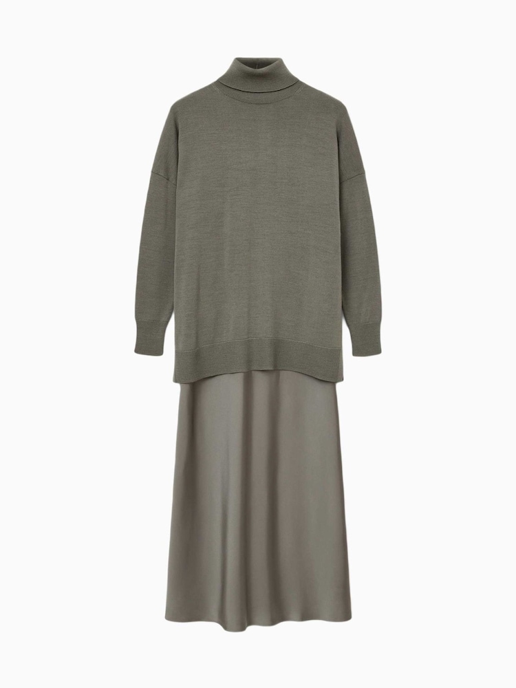 AllSaints Green Juno Dress - Image 7 of 7
