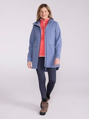 Mountain Warehouse Blue Womens April Longline Waterproof Jacket - Image 3 of 4