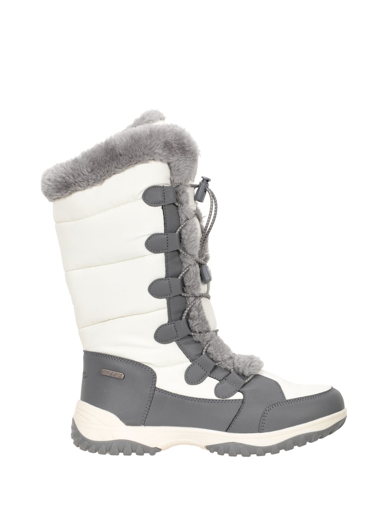 Mountain Warehouse White Snowflake Womens Long Snow Walking Boots - Image 2 of 6 Mountain Warehouse White Snowflake Womens Long Snow Walking Boots - Image 2 of 6