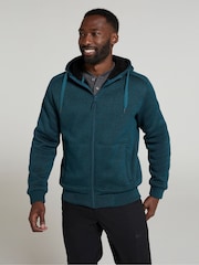 Azul - Mountain Warehouse Nevis II Mens Fur Lined Hoodie - Imagen 1 de 9