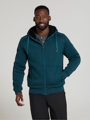 Azul - Mountain Warehouse Nevis II Mens Fur Lined Hoodie - Imagen 2 de 9