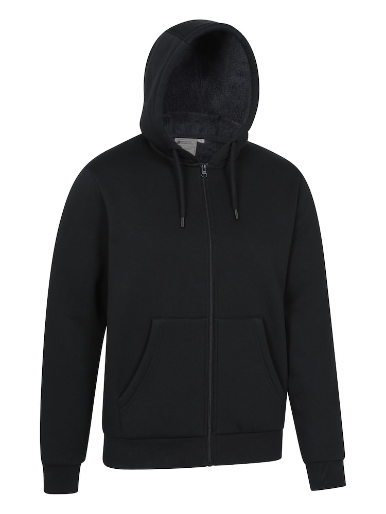 Mountain Warehouse Black Dalton Mens Borg Lined Hoodie - Image 2 of 5 Mountain Warehouse Black Dalton Mens Borg Lined Hoodie - Image 2 of 5