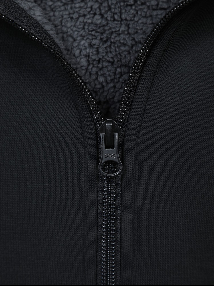 Mountain Warehouse Black Dalton Mens Borg Lined Hoodie - Image 5 of 5 Mountain Warehouse Black Dalton Mens Borg Lined Hoodie - Image 5 of 5
