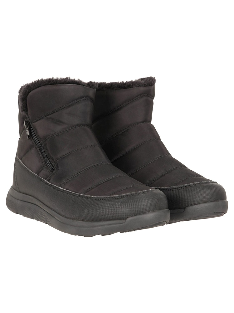 Mountain Warehouse Black Boston Fleece-Lined Womens Boots - Image 1 of 8 Mountain Warehouse Black Boston Fleece-Lined Womens Boots - Image 1 of 8