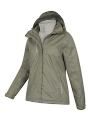 Mountain Warehouse Green Bracken Extreme Womens 3-in-1 Waterproof Jacket - Image 3 of 7