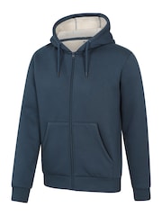 Mountain Warehouse Blue Dalton Mens Borg Lined Hoodie - Image 3 of 6