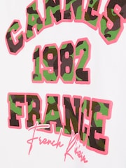 River Island White Cannes Camoflague T-Shirt - Image 4 of 4