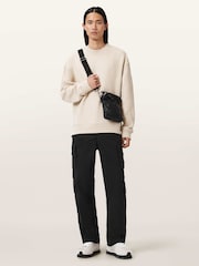 AllSaints Brown Haven Crew Neck Sweatshirt - Image 4 of 8