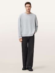 AllSaints Grey Milo Crew Neck Sweatshirt - Image 2 of 8