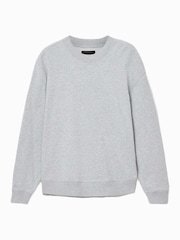AllSaints Grey Milo Crew Neck Sweatshirt - Image 8 of 8