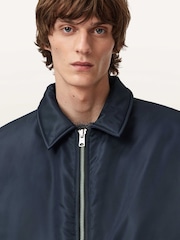 AllSaints Blue Fallon Bomber Jacket - Image 3 of 5
