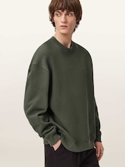 AllSaints Green Haven Crew Neck Sweatshirt - Image 2 of 7