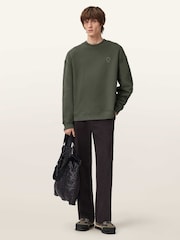 AllSaints Green Haven Crew Neck Sweatshirt - Image 5 of 7