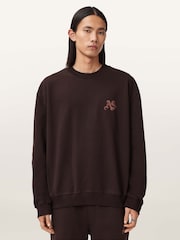 AllSaints Brown Icon Crew Neck Sweatshirt - Image 1 of 9