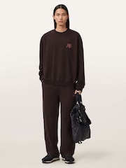 AllSaints Brown Icon Crew Neck Sweatshirt - Image 6 of 9