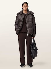 AllSaints Brown Icon Crew Neck Sweatshirt - Image 8 of 9