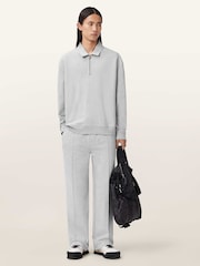 AllSaints Grey Milo Trousers - Image 4 of 7