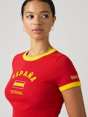 Rouge Espagne - Levi's® World Cup Cropped T-Shirt - Image 1 de 6