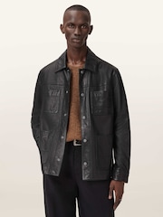 AllSaints Black Saxon Jacket - Image 2 of 7