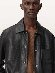 AllSaints Black Saxon Jacket - Image 4 of 7