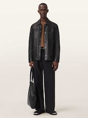 AllSaints Black Saxon Jacket - Image 6 of 7