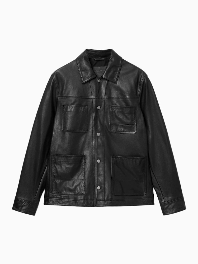 AllSaints Black Saxon Jacket - Image 7 of 7