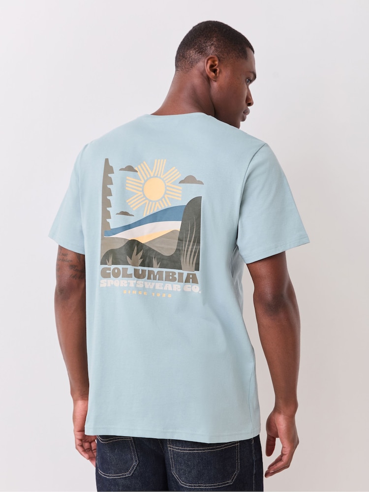Columbia Teal Blue CSC™ Outdoor Back Graphic T-Shirt - Image 1 of 2