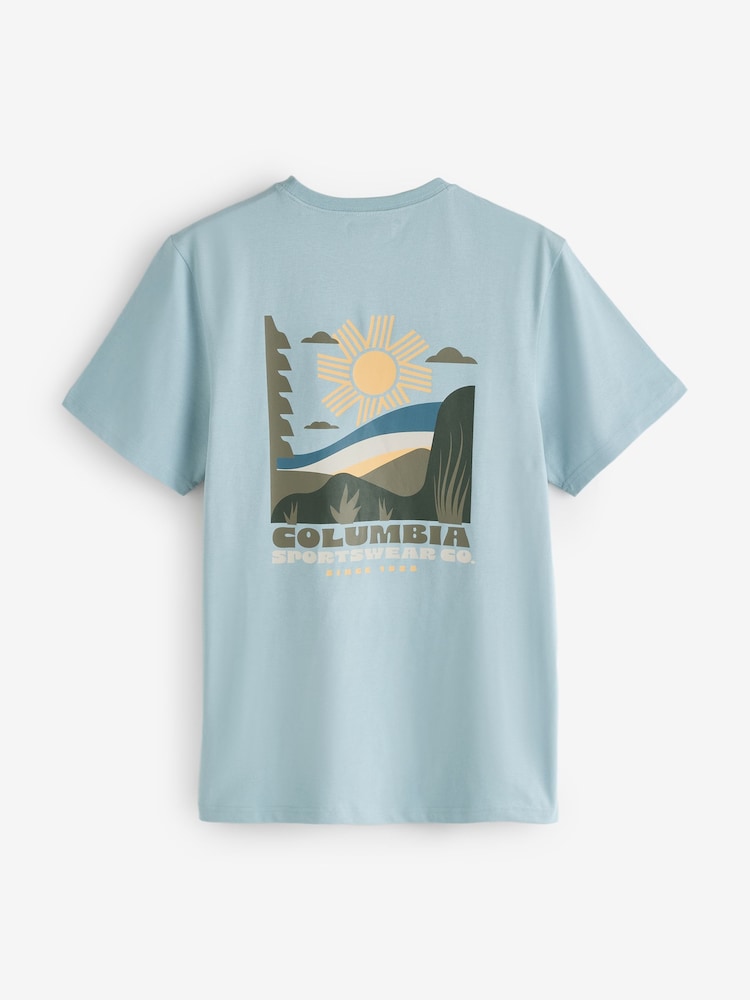 Columbia Teal Blue CSC™ Outdoor Back Graphic T-Shirt - Image 2 of 2