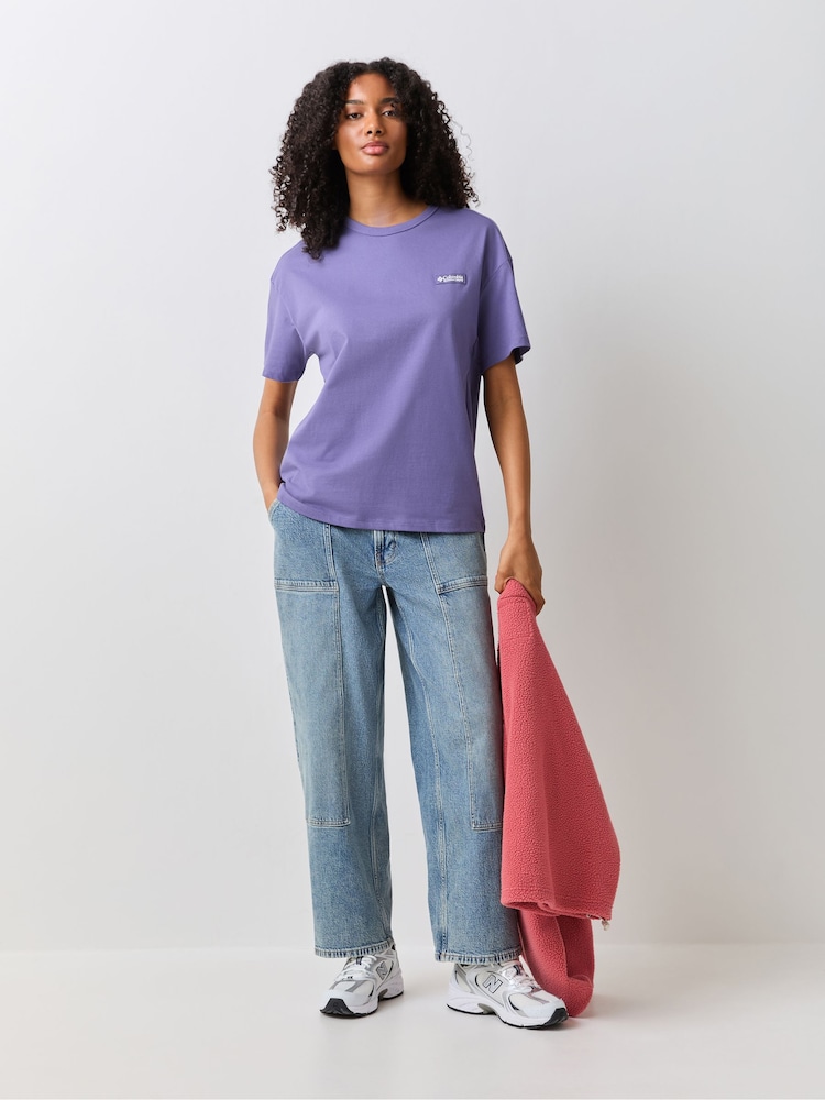 Columbia Purple CSC™ Heavyweight Graphic T-Shirt - Image 2 of 4 Columbia Purple CSC™ Heavyweight Graphic T-Shirt - Image 2 of 4