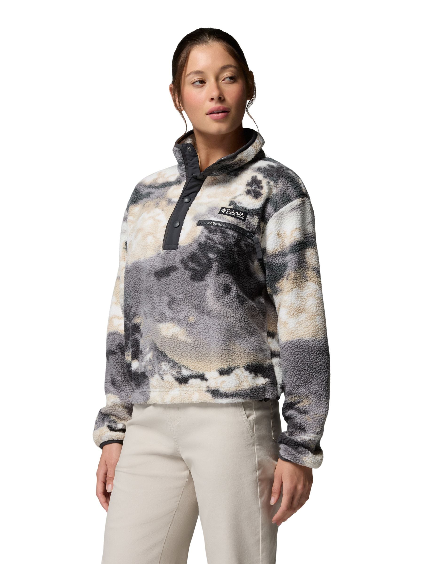 Buy Columbia Purple Helvetia™ II Printed Cropped Half Snap Fleece