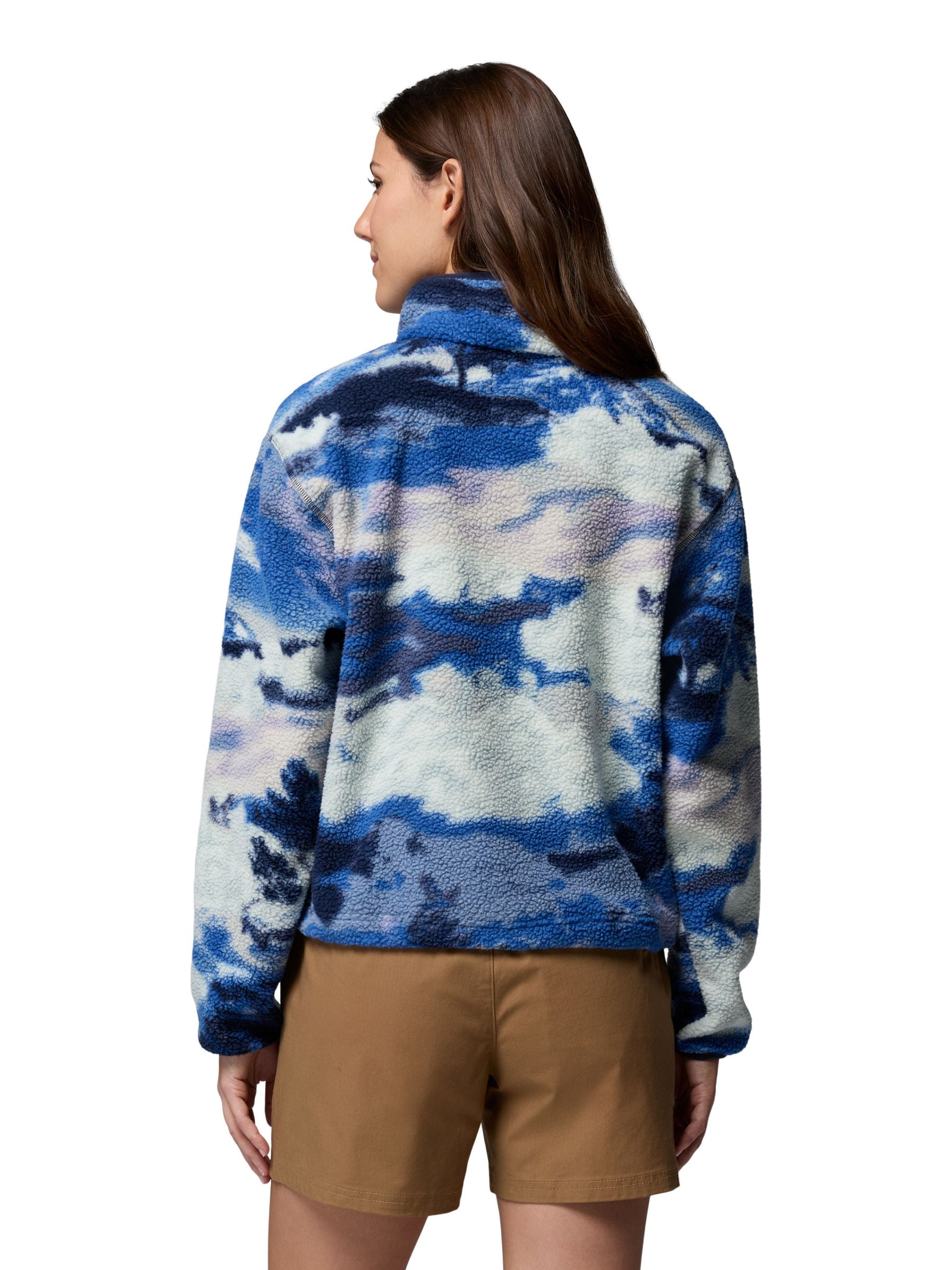Buy Columbia Bright Blue Helvetia™ II Printed Cropped Half Snap
